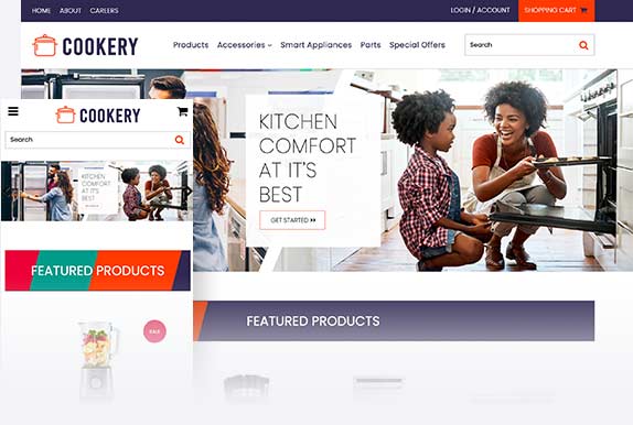 Cooking website template