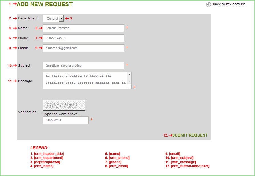 Screenshot of the crm_request.html Template