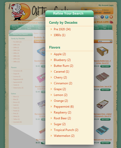 Category Filters App Preview